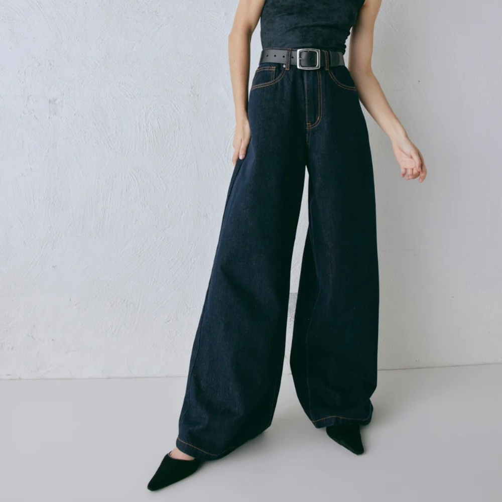 Vrg Grl Aston Wide Leg Jeans in Indigo